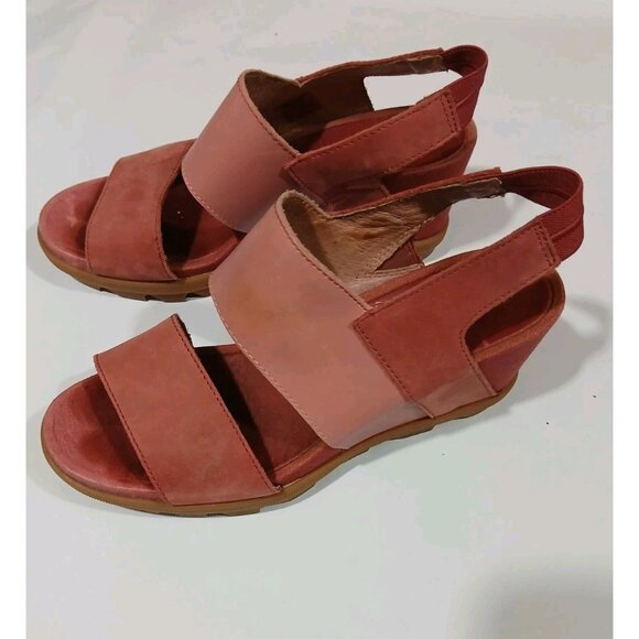 Sorel Joanie II Wedge Sandals Size 8 Pink Casual Leather Beach NL3556-224 - Picture 11 of 13